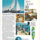 1975 Clipper Marine Clipper 32 Sailboat Color Ad- Photo