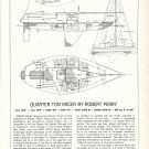 1976 Robert Perry & Arthur Edmunds Sailboats 2 Page Double Ad- Drawings & Boat Specs