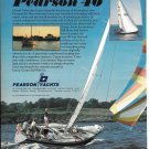 1980 Pearson 40 Sailboat & Ericson 38 Sailboat 3 Pg Double Ad- Nice Photo & Drawing