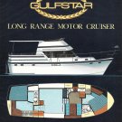 1980 Gulfstar 38 Long Range Motor Cruiser Boat 2 Page Color Ad- Nice Drawing