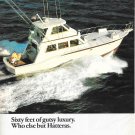 1980 AMF Hatteras 60 Convertible Yacht Color Ad- Nice Photo