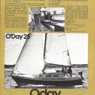 1975 O'Day 25 Sailboat Ad- Nice Photo