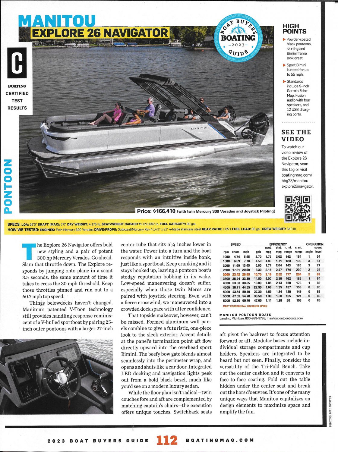 2023 Manitou Explore 26 Navigator Pontoon Boat Review- Specs & Photo