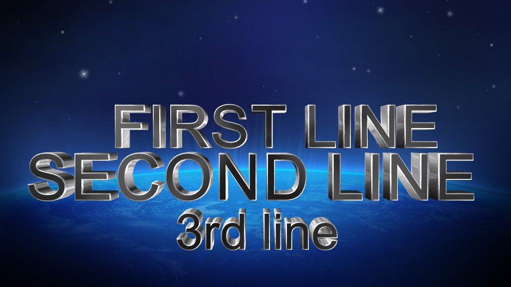 3 Line Text Based Logo