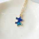 Exquisite Japanese Style Puzzle Star Gold Chain Necklace