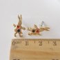 Gold Poker Alice Naughty Bunny Stud Earrings