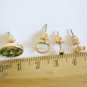 Dark Green Earth Planet Stud Earrings Set