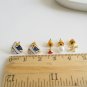 Blue Cute Fish Heart Star Stud Earrings Set
