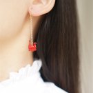 Red Junior Childike Cute Origami Single Earrings