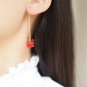 Red Junior Childike Cute Origami Single Earrings