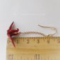 Red Junior Childike Cute Origami Single Earrings