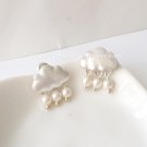 Clouds raindrop drop Stud Earrings