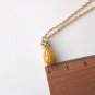 Exquistite Simplicity Lovely Gilded Enamel Pineapple Charm Necklace