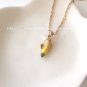 Exquistite Simplicity Lovely Gilded Enamel Banana Charm Necklace