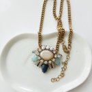 Retro Rivet Eye Snake Bone Necklace