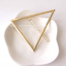 Gold Hollow Triangle Hairpin