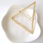 Gold Hollow Triangle Hairpin