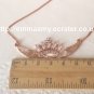 Flashing Angel Crown Charm Rose Gold Plated  Necklace