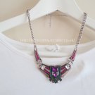 Retro Silver machinery Statement Bib Collar Necklace