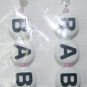 Baby (word) Ear Rings (Black and White)