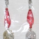 Dangly Red White and Blue Ear Rings