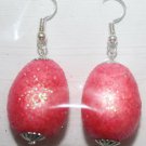 Red Easter Egg Ear Rings