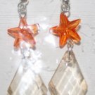 Orange Star with Diamond Shape Clear Bottom