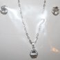 Clear Rhinestone Necklace and Ear Ring Set