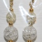 Elegant 100 (3 Crystals) with Gold Bead Ear Rings