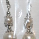Elegant 108 (2 size pearls) in Beautiful Elegant Silver Setting Ear Rings