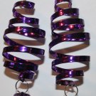 Christmas Curly Q Ear Rings (Purple) with Bell