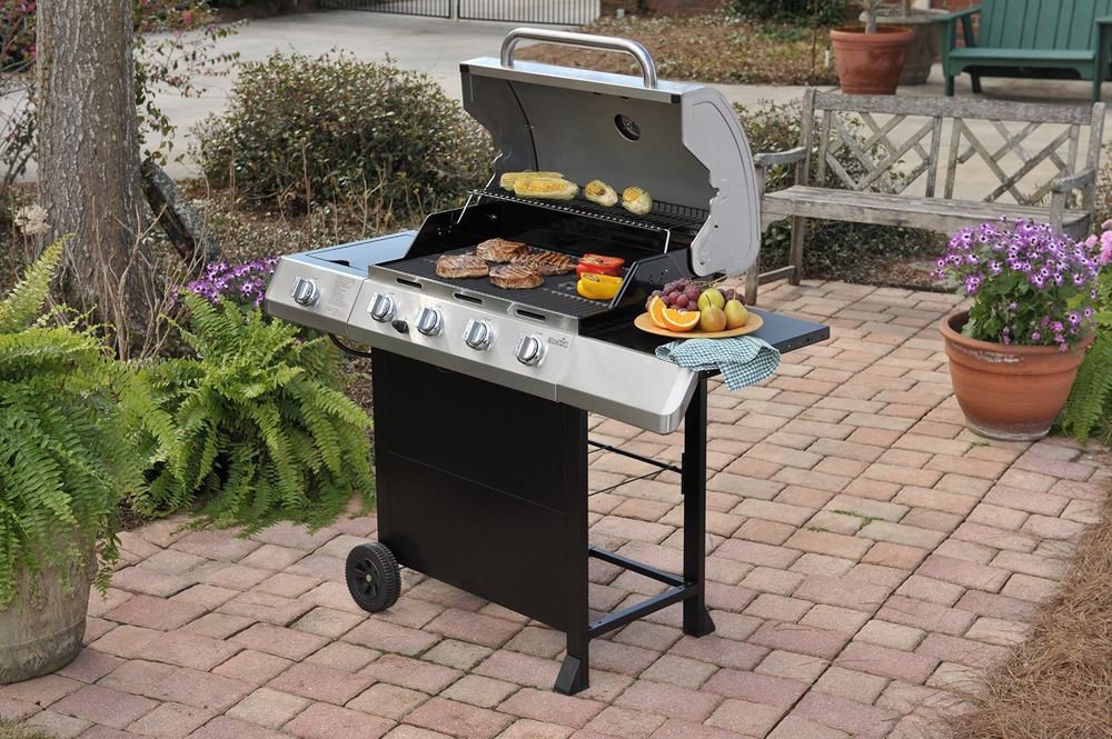 CharBroil Classic 40,000 BTU 4Burner Gas Grill with Side Burner New