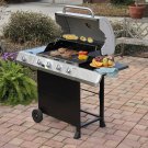 Char-Broil Classic 40,000 BTU 4-Burner Gas Grill with Side Burner New 480 B.B.Q