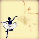 3D Modern Acrylic Ballet Dancer Mirror Wall Clock Bedroom Home Decor Living Room