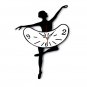 3D Modern Acrylic Ballet Dancer Mirror Wall Clock Bedroom Home Decor Living Room