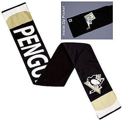 Pittsburgh Penguins Hockey Jersey Scarf w/ Pocket