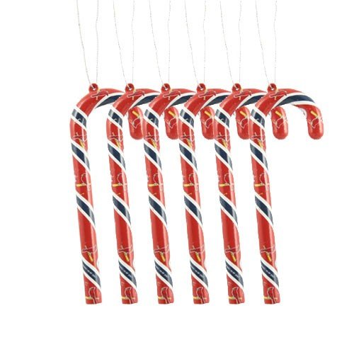 St. Louis Cardinals Candy Cane Christmas Tree Ornament Set Gift