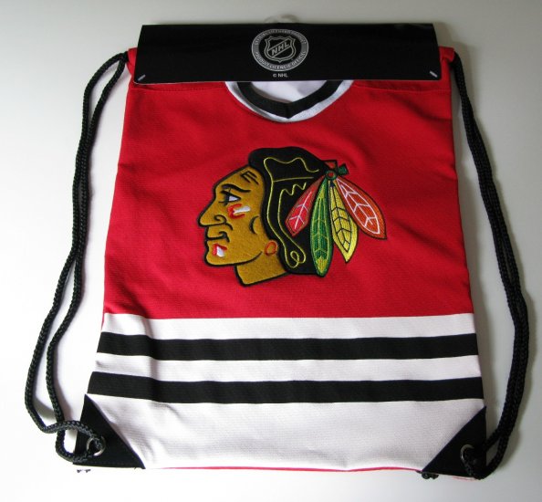 Chicago Blackhawks Hockey Jersey Backpack Sack Book Bag