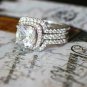 Size #10 Luxury 3 Ct Cushion Cut Man Made Diamond Ring Engagement Ring