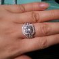 Size #10 Luxury 3 Ct Cushion Cut Man Made Diamond Ring Engagement Ring