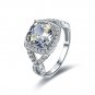 Vintage Style 3 ct Diamond Engagment Ring Platinum Plated Cushion Cut VVS1