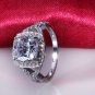 Vintage Style 3 ct Diamond Engagment Ring Platinum Plated Cushion Cut VVS1