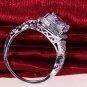 Vintage Style 3 ct Diamond Engagment Ring Platinum Plated Cushion Cut VVS1