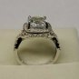 Vintage Style 3 ct Diamond Engagment Ring Platinum Plated Cushion Cut VVS1