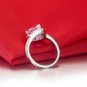 Luxury 3 Ct Solitaire Pink Pear Cut Stone Engagement Ring Man Made Diamond Ring Sterling Silver