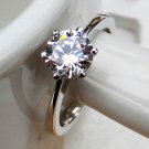 1CT Round Cut  Ring Engagement Solitaire VVS1 Man Made Diamond Ring