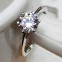 1CT Round Cut  Ring Engagement Solitaire VVS1 Man Made Diamond Ring