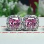 Luxury 3 Ct / Pce Earrings Man Made Diamond Cushion Cut