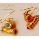 Antiquities inspired artisan crafted 18 K Gold overlay earrings $39