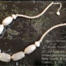 Elegant white Agate and Sterling Silver Overlay Necklace $89